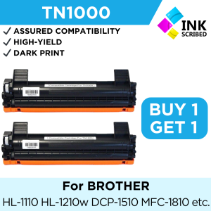 INKSCRIBED TN1000 TN-1000 Compatible Toner Cartridge for Brother HL-1110 HL-1210W DCP-1510 MFC-1810 MFC-1910W
