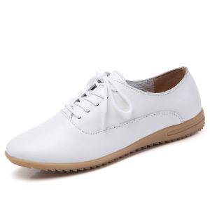 Sepatu Kerja Wanita Flat Shoes Nyaman Cewek Kekinian Sepatu Oxford Wanita Flatshoes Lembut Bernapas Kulit 108