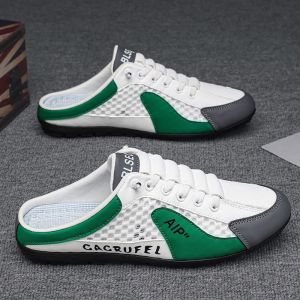 Hollowed-Out Large-Size MenS Shoes Summer Mesh Slip-On Outdoor Loafers Breathable MenS Loafers