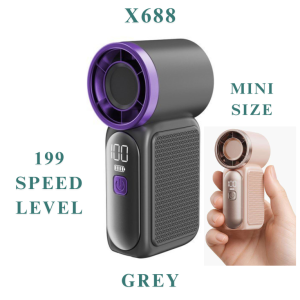 MY stock🇲🇾 Portable Hand Fan X688 Mini Turbo Fan Mini Handheld Fan 199 Speeds Kipas Mini Sejuk Turbo Kuat Angin