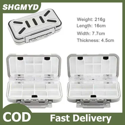 SHGMYD Câu cá giải quyết hộp không thấm nước thu hút lưu trữ trường hợp hai mặt Câu Cá Công cụ tổ chức container khoang phụ kiện câu cá