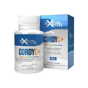 Excel Care Cordy C+ Cordyceps Militaris Plus Vitamin C Cholesterol Joint Pain Knee Pain Control Blood Sugar Levels Increase Energy Improve Blood Circulation