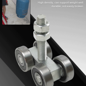 Heavy duty hanging door wheels with sliding bearing