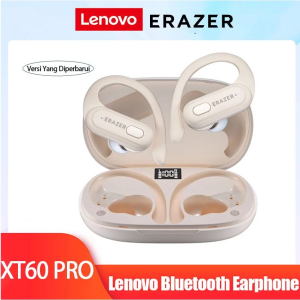 Lenovo ERAZER XT60PRO Headset terjemahan AI True Wireless Bluetooth V5.4 Earphone Earbuds In-ear TWS HIFI Stereo headset olahraga With Mic-VOULAO OWS TWS Open Ear earphone earphone sport