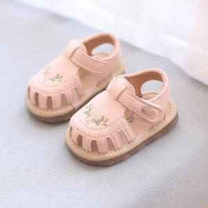 Sepatu Sandal Bayi Motif Bunga Bordir /Sandal Flat Korea Anak Cewe/ Flatshoes anak perempuan D6a LYME