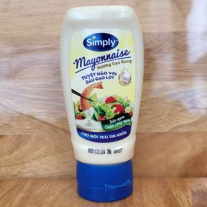 Chai VÀNG [SIMPLY 230g] SỐT MAYO HƯƠNG GẠO RANG (chua béo) [VN] Mayonnaise with Fried Rice Flavor