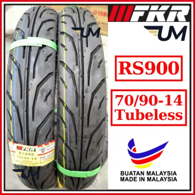 FKR TUBELESS TYRE SCOOTER EGO S SOLARIZ RS900 BUNGA TAJAM TT900 70/90-14 80 90 120/70-14 TIRE SKUTER TAYAR VZ 125I BEAT