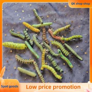 ✨QK shop✨ 6 12Pcs Halloween Caterpillars Hair Barrettes Strong Grip Insect Hair Clips Multicolor Crawl Insect Pattern Hair Accessories