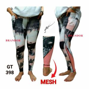 Brandor - Legging Mesh Highwaist - 2 Side Pocket - Legging Gym Senam Olahraga Wanita ( GTLG398 )