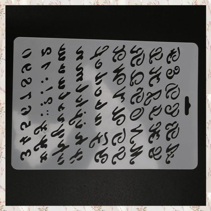 3X Lettering Stencils, Letter and Number Stencil, Painting Paper Craft