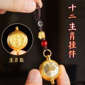 已开光 招财 十二生肖把把壶马上胡打牌麻将神器钥匙扣小挂件摆件礼物手把件礼物 Fortune Handle Pot 12 Zodiac Mahjong Artifact Key Chain Pendant Handle Bag Money Car School Bag Hanging Ornaments Handle Hu Gift
