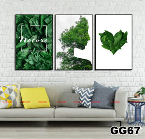 Tranh treo tường 3 bức phong cách hiện đại - phong cách Bắc Âu GG58C (40x60CM/Bức)