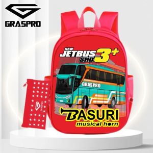 TAS ANAK SEKOLAH Basuri TK SD LAKI-LAKI GAMBAR BUS TELOLET TERBARU 2024