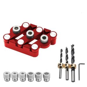 MultiHole Woodworking Drill Guide SelfAdjusting Dowel Gauge Woodworking Punch Locator For Accurate Positioning Tool