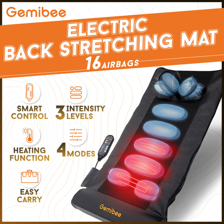 Gemibee Electric Heating Full Back Stretching Mat Portable Flex Full