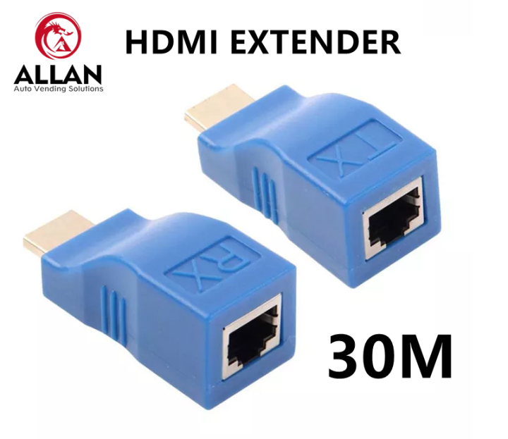 1Pair ALLAN 1080P HDMI Extender RJ45 Ports LAN Network 4K HDMI