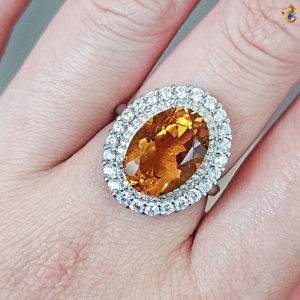 Collection Grade Natural Brazil Honey Citrine Titanium Adjustable Rings (3 Designs)