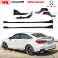 ชุดแต่ง HONDA CIVIC FE ทรง Modulo ปี 2021 2022 2023  - ลิ้นหน้า สเกิร์ต สีดำเงา ตูดเป็ด หางหลัง สปอยเลอร์ ซีวิค. 