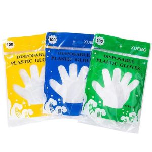 Sarung Tangan Plastik 100pc Disposable Gloves Transparan isi 100 pcs