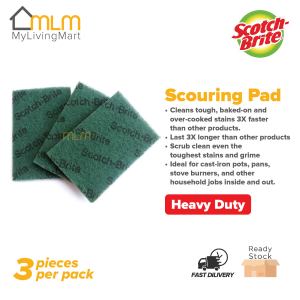 3M SCOTCH BRITE Scouring Sponge Scouring Pad Stainless Steel Spiral Ball Dish Pot Cleaning Stain Span Basuh Cuci Sabut