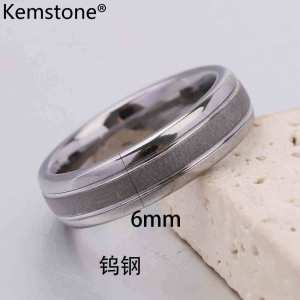 Kemstone Matte 6MM Tungsten Couple Rings - Modern Wedding Bands Minimalist Durable Jewelry