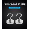 kangle kangle【💥50% off】10 ชิ้น Strong ตะขอแม่เหล็กปฏิบัติโหลดแบริ่ง Hook อเนกประสงค์สําหรับ Home Kitchen Bar Storage Key Coat ถ้วยแขวน. 