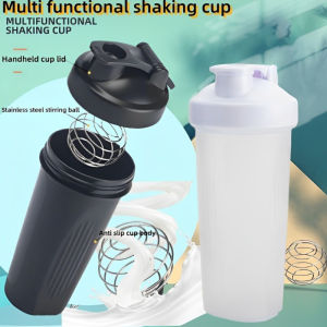 400ML Protein Shaker Bottle Plastic Shaker Bottle with Mixing Ball Portable Fitness Shaker Bottle