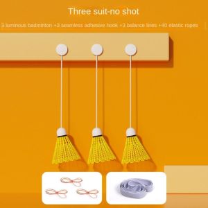 SGFDD 1 Set Rebound Traininer Badminton Accompanying Practice Spin Self Training Badminton Trainer Stretch Self Training Badminton For Kids Adult