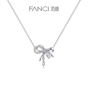 FANCI 925 Sterling silver diamond necklace for women no rusting chain birthday gift rantai leher perempuan