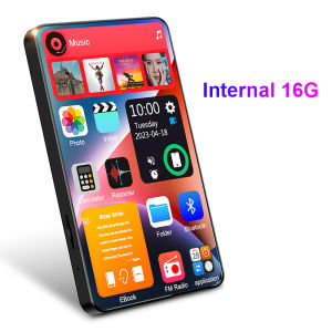 MP3 MP4 Player HiFi Sound 4 Inch Full Touch Screen 16GB BT 5.0 HD Video Player with Speaker