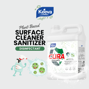 Keeva Cura All Purpose Disinfectant Concentrate – Hospital Grade Formula for Homes Hotels and Offices