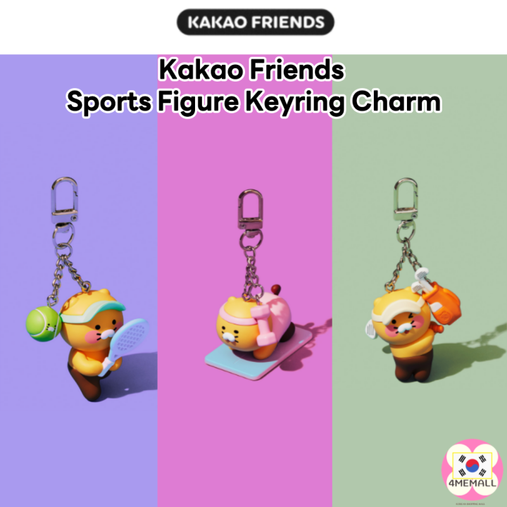 Kakao Friends Sports Figure Keyring Tennis, Golf, Yoga Choonsik Deco ...