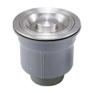 Pack Of 2 Kitchen Sink Drain Set Featuring Removable Basket and Sealing Stoppers In Sturdy Stainless Steel Materials