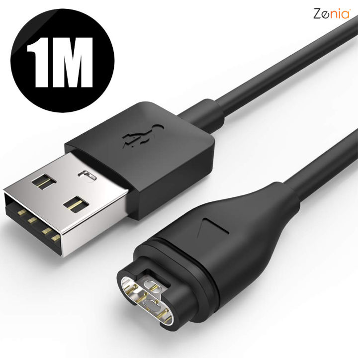 Zenia USB Charger Charging Cable for Garmin Approach S70 S60 S62 Instinct Tactical Esports Solar Camo Fenix 8 E 7 7X 7S 6S 6 6X Pro Sapphire 5 5X 5S Plus Forerunner 945 LTE 935 955 965 265 265S 255 25...