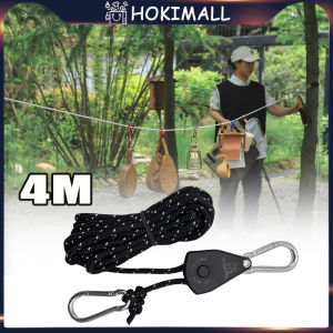 4M Katrol Tali Guyline Stopper Metal Pulley Buckle Carabiner Karabiner Flysheet Terpal Tenda Camping