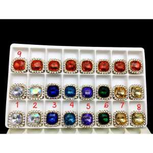 DIY 10x10mm Horse Eye Drill Clear Glass Rhinestone Bottom Shaped Drill Mobile Phone Stick Diamond