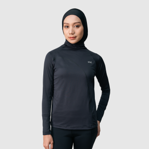 HIA Everywear Kina Shirt Long Sleeve Regular Fit Baju Olahraga Wanita Running Gym Padel Lari