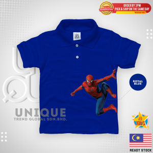 Unique Tee Kids Polo Cotton T-Shirt Boy/Girl 3-14 Years Baju Lembut Selesa 19S2