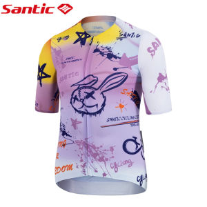 Santic Cycling Jersey for Men Women Breathable Sunscreen Short Sleeve Road Bicycle Shirt MTB Bike Top