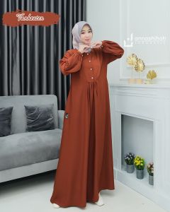 GAMIS POLOS KHEYLA DRESS EXSLUSIVE ANNASIHAH/COD/GAMIS POLOS HITAM PUTIH YORIS MUSLIMAH WANITA