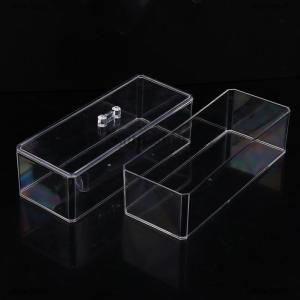 [COD] Auto Stuff Hình Chữ Nhật Nhà Lưu Trữ Rõ Ràng Hiển Thị Trong Suốt Tổ Chức Mỹ Phẩm Trang Điểm Make Up Bông Tăm Bông Hộp Acrylic