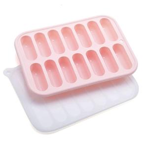 14 Cavity Silicone Mold For Ice Cubes High Temperatures Resistant Sausage Maker Mould for Kitchen