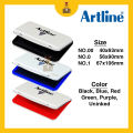 Artline Stamp Pad (BLACK/BLUE/RED/GREEN/PURPLE/UNINKED) NO. 00 / NO. 0 / NO. 1. 