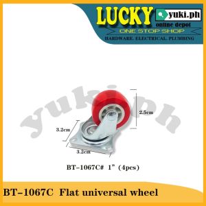BT-1067 FLAT UNIVERSAL NYLON CASTER WHEEL  (4pcs/box) w/and w/out LOCK