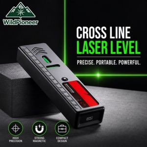 WildPioneer Cross Laser Level High Precision Strong Magnetic Portable Multi Angle Measure Tool USB Charging