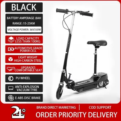 Electric Scooter Outdoor Portable Foldable Adjustable Seat Scooter
