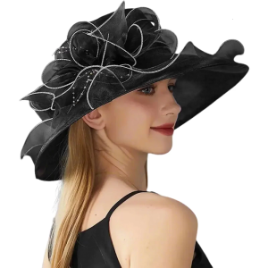 Elegant Mesh Sun Hat for Women with Flower Embellishment Easy to Carry and Ideal for Various Occasion