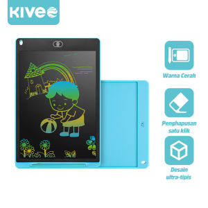 KIVEE LCD Writing Tablet Board 12 inch Drawing Writing PAPAN TULIS With Pen