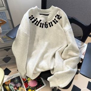 KUNOISE เสื้อสเวตเตอร์แขนคอกลมยาวสำหรับผู้ชายเสื้อสเวตเตอร์เสื้อกีฬาแขนยาวมีฮู้ดแฟชั่นสำหรับฤดูหนาว