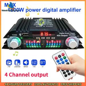 Robust 1600W HiFi Power Amplifier with Remote Bluetooth Karaoke FM USB for Home and Car Audio System